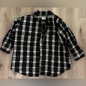 Old Navy Black and White Plaid Shacket